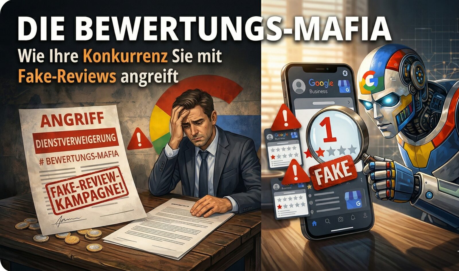 Die Bewertungs-Mafia - Fake Reviews von Konkurrenz erkennen und löschen