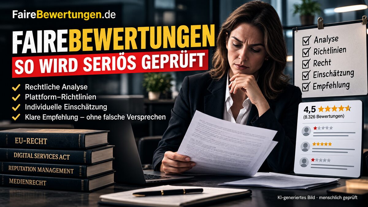 FaireBewertungen: So werden negative Rezensionen seriös geprüft – ohne falsche Löschversprechen