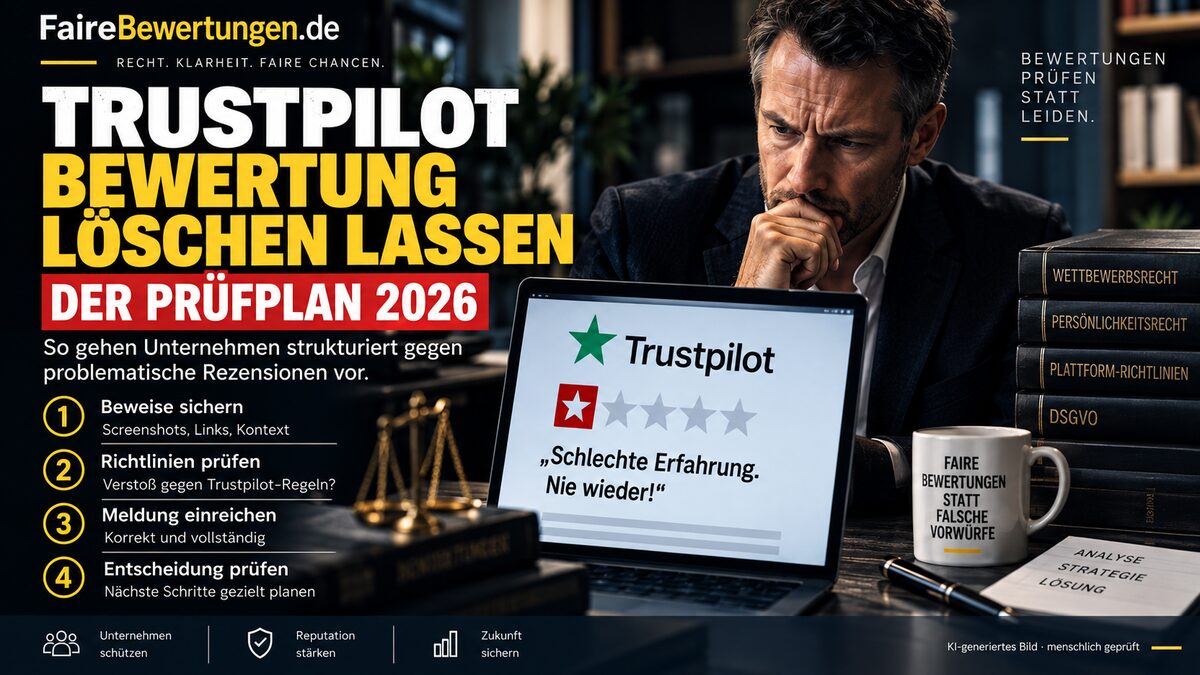 Trustpilot Bewertung löschen lassen: Der Prüfplan 2026 – Schritt für Schritt gegen problematische Rezensionen